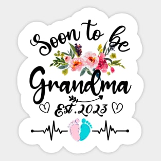 Soon To Be Grandma Est 2023 Sticker